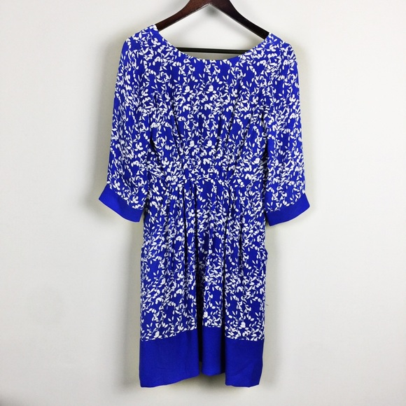 Shoshanna Dresses & Skirts - Shoshanna | Blue Printed Silk Dress